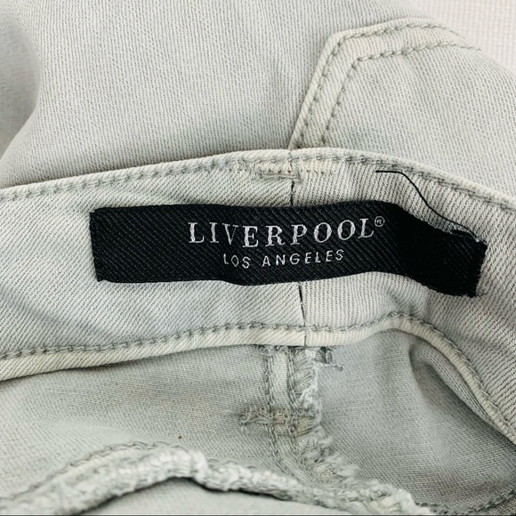 Liverpool size 0 / 25 The Walking Fossil Gray Stretch Jean Shorts NEW - Picture 8 of 12